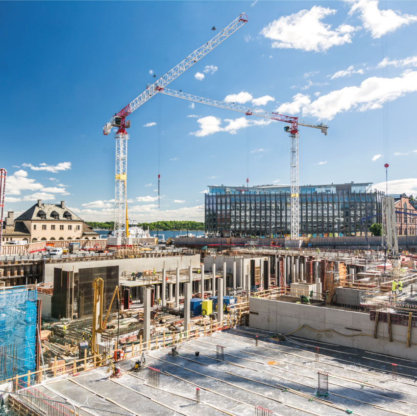 chantier de construction avec une grue
